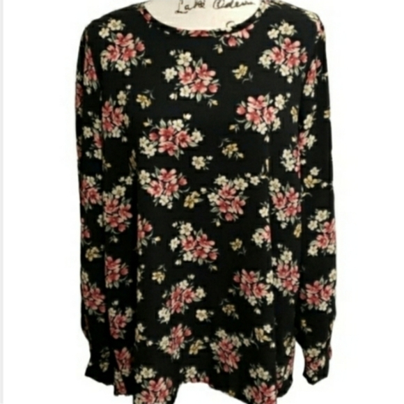 Perfect Peach Floral Print Long Sleeve Blouse - Picture 2 of 6